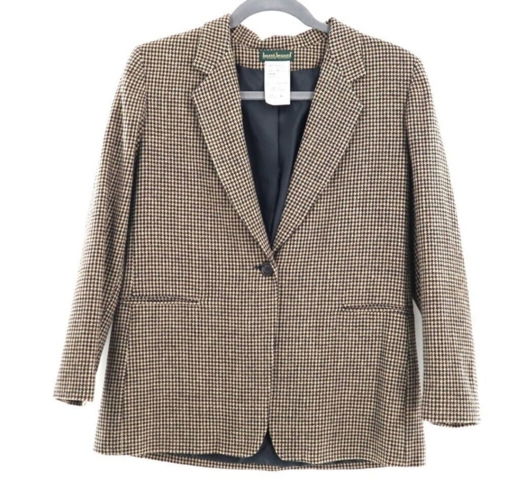 Harve Benard Woman Wool Houndstooth Blazer Sz. 16